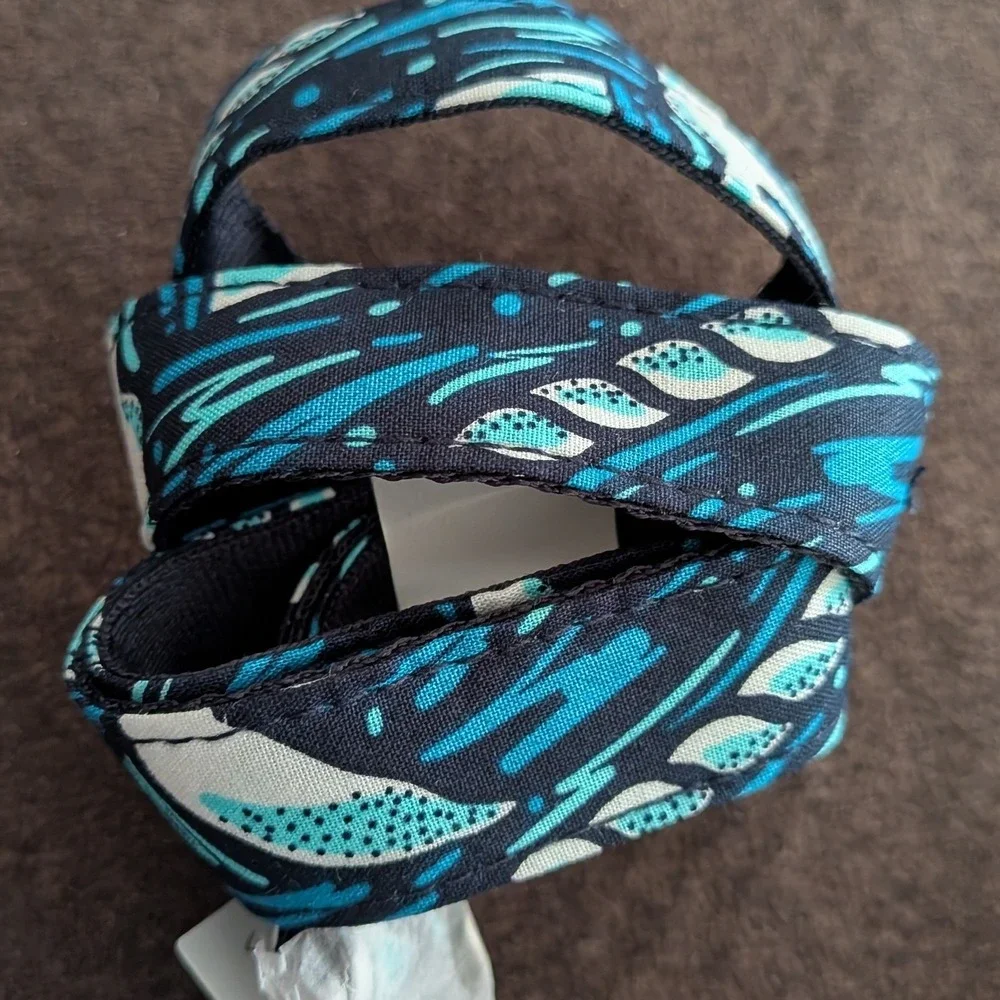 Vera Bradley Wide Lanyard Shore Enough Blue White Nautical‎ Key ID Holder 28181
